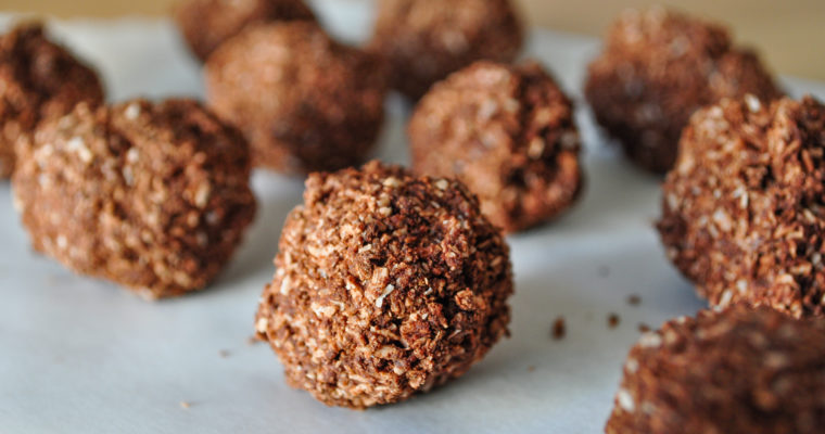 Boule chocolat noir & noix de coco râpée